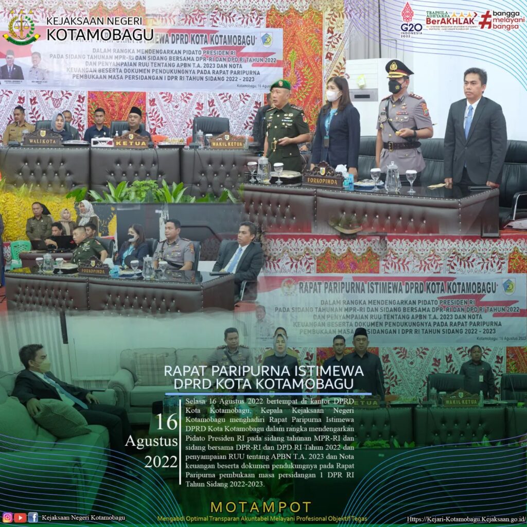 Rapat Paripurna Istimewa DPRD Kota Kotamobagu
