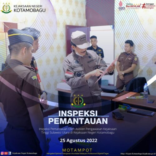 Inspeksi Pemantauan Oleh ASWA Kejati Manado
