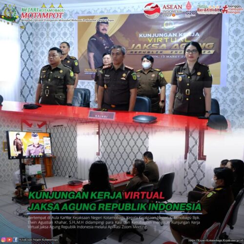 KUNJUNGAN KERJA VIRTUAL JAKSA AGUNG REPUBLIK INDONESIA