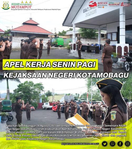 Apel Kerja Senin Pagi tanggal 28 Agustus 2023