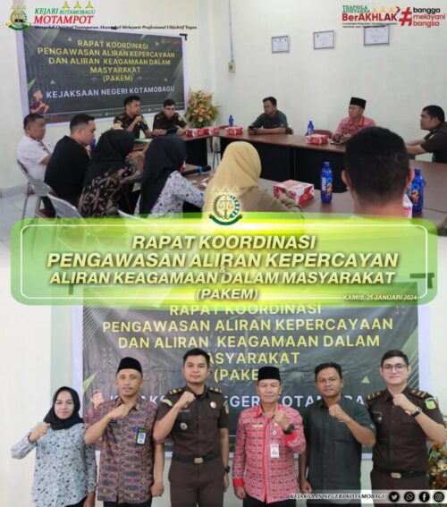 Rapat Koordinasi Pangawasan Aliran Kepercayaan Masyarakat (PAKEM)